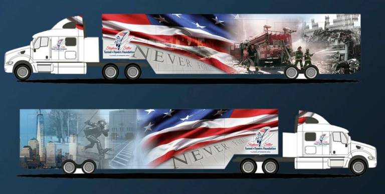 Photo courtesy of the &quot;9/11 Never Forget&quot; mobile exhibit website The Warwick Valley School District will host the &quot;9/11 Never Forget&quot; mobile exhibit on Wednesday and Thursday, Sept, 28 and 29. The exhibit is a high-tech, 53-foot tractor- trailer which unfolds into a 1,000-square-foot exhibit, and serves as a poignant reminder of that tragic day.