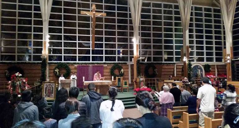 Provided photos On Saturday evening, Dec. 10, the local Latino community held its usual first Saturday Spanish Mass at the Church of St. Stephen, the First Martyr, in Warwick. The Mass, celebrated by Rev. Lorenzo Laboy, was also held in anticipation of the feast day of Our Lady of Guadalupe, which is Dec. 12.