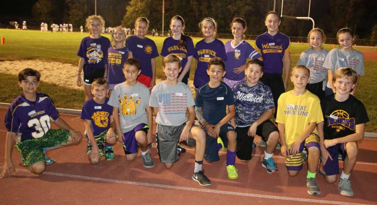 Seventeen members of the Warwick Valley Middle School&#x2019;s Mileage Club participted in the Friday Night Lights Half-Mile Run on Oct. 6.