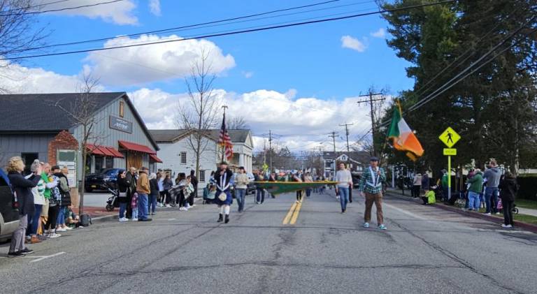 The annual St. Patrick’s Day Parade in Warwick faced the ocassional blustering gust of wind but was otherwise a delightful day.