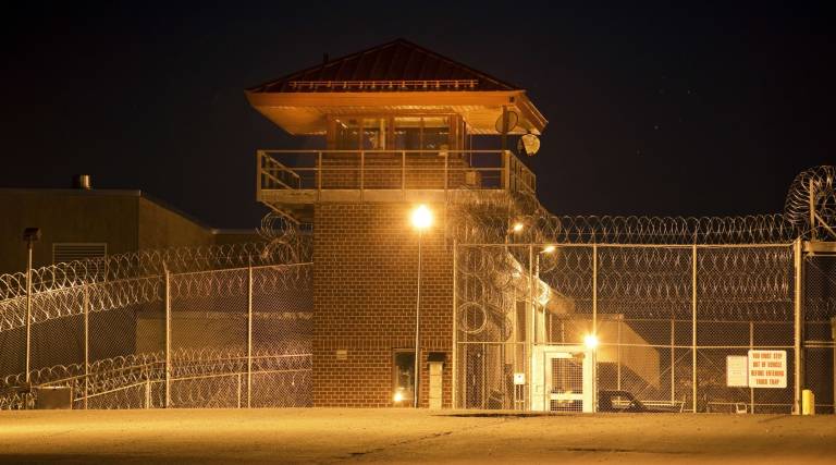 Photo by Robert G. Breese A guard tower overlooks the empty prison.