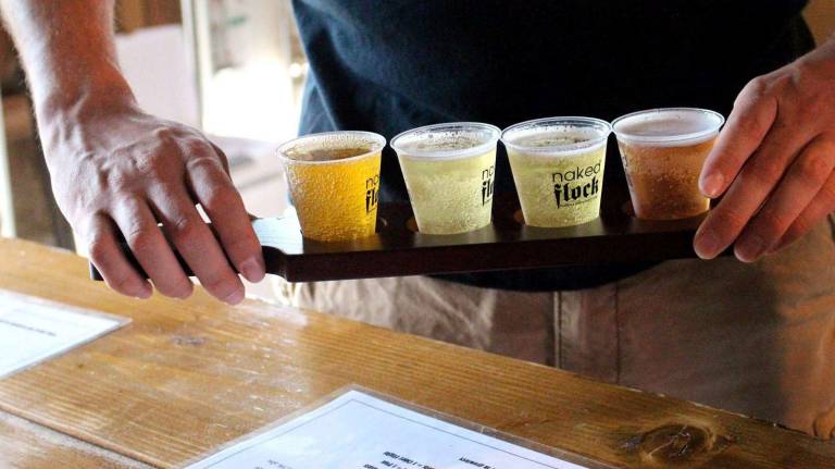 Provided photo A ticket to the ninth annual Naked Flock Hard Cider Experience at Applewood Winery includes a Flight of Naked Flock ciders created just for the event along with a flight of seasonal food bites pairing with the ciders.