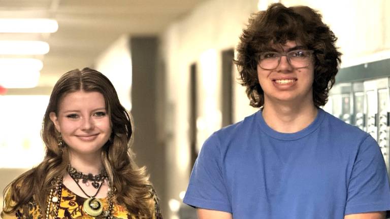 Warwick Valley High School seniors Sophie Quicke and Aidan Harvey.