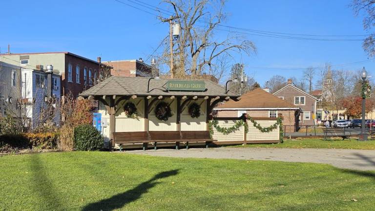 Railroad Green in the village of Warwick.