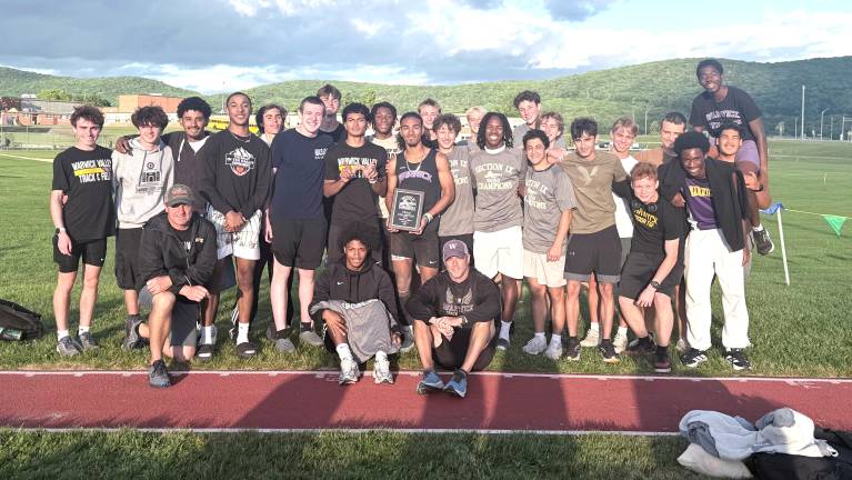 The WVHS boys track and field team after winning Section 9 team title.