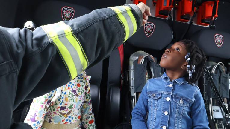 School hosts special visitors for Fire Prevention Week