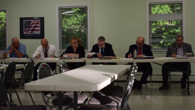 Warwick Town Board at work at their June 23 meeting.