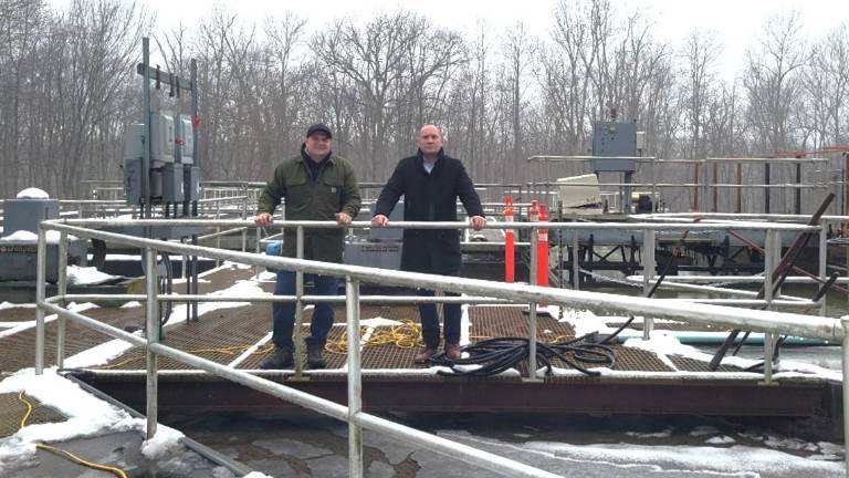 DPW Deputy Commissioner Matt Mcpherson (left) and Warwick Town Supervisor Jesse Dwyer.