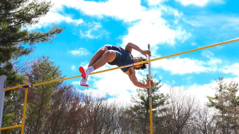 Warwick Valley High School graduate Nico Carrillo, placed 11th in the pole vault at the Conference of New England (CNE) Outdoor Track and Field Championships held in Wenham, Mass.