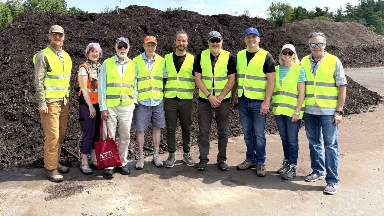 Pictured L to R: Luke Ippoliti, Farm Manager, Rigor Hill Farm; Renée Panetta, Senior Waste Reduction Consultant, CET; Dr. Bill Makofske; Michael Helme, Sustainable Warwick; Eddie Cullari, Managing Director, Eddie’s Roadhouse; Greg Galluccio, SVP Product Management and Engineering (ret), Energy Focus; Warwick Town Superisor, Jesse Dwyer; Kate Debold, Sustainable Warwick; Peter Lyons Hall, Digital Marketing Professional.