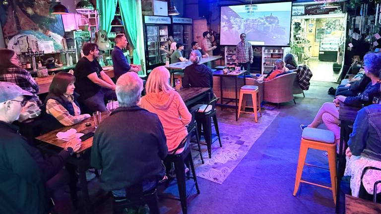 Grow Local Greenwood Lake members gather to watch “The Power of Local” at Trail’s End Taphouse.