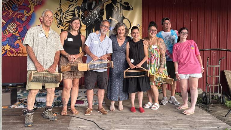 The Kitchen Garden Tour winners with Dirt mag editor Becca Tucker. Left to right: Larry Mansour, Alayna Bereziuk, Chad Pilieri of Common Ground Community Garden, Becca Tucker, Aysha Venjara, Nicole Hixon, Patrick and Skylar Moynihan. Photo: Molly Colgan