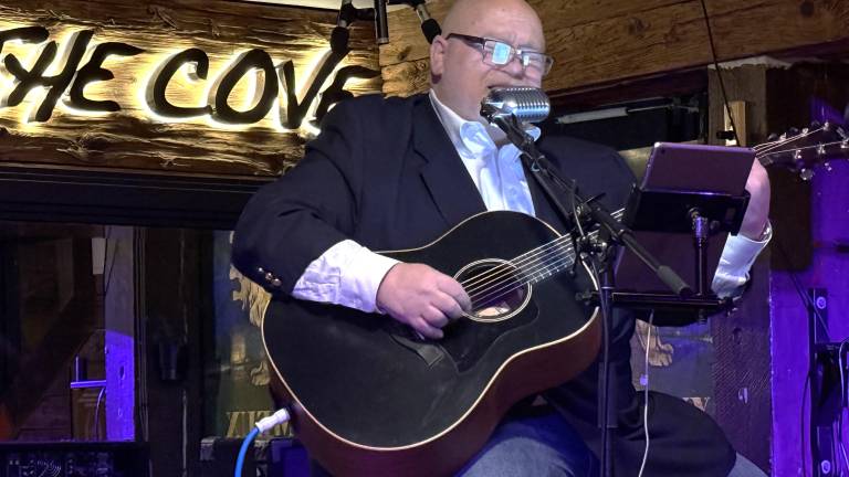 Hudson Valley guitarist and bandleader Jeremy Langdale performa at The Cove Castle Restaurant on Dec. 5, 2025.