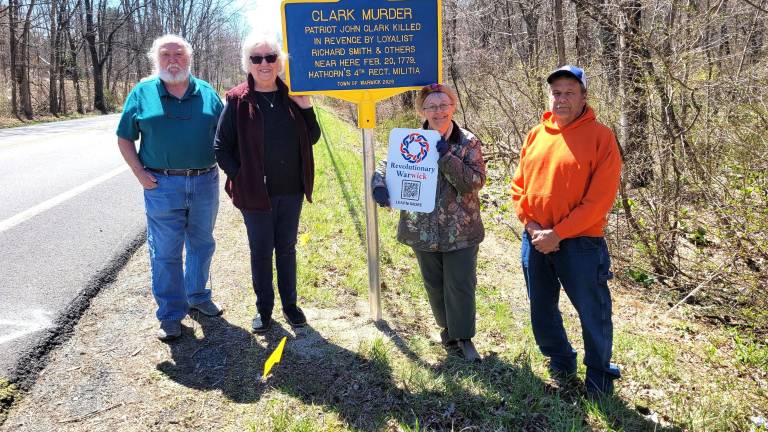 The Greenwood Lake Historical Society celebrate dedication of historical marker honoring John Clark.