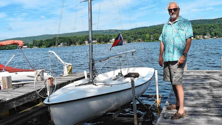 Jack Roe, fleet captain of the Awosting Yacht Squadron. (Photos by Rich Adamonis)
