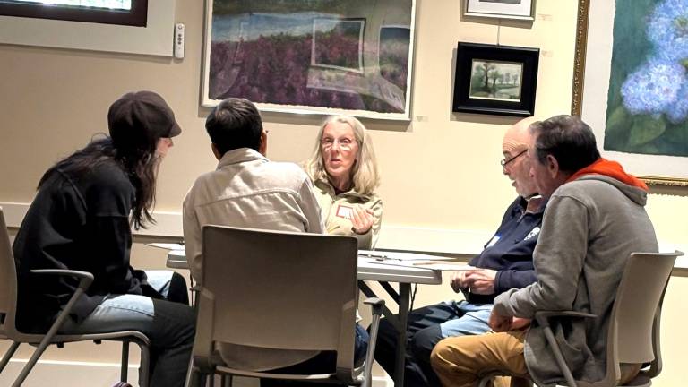 One of We The People’s community discussions at the library regarding the creation of the Warwick Time Exchange.