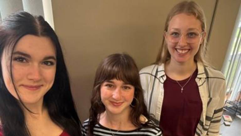 Pine Island Chamber of Commerce Black Dirt Scholarship winners: Left to right: Sienna Liggio , Sophia Amato and Kasandra Lashuay