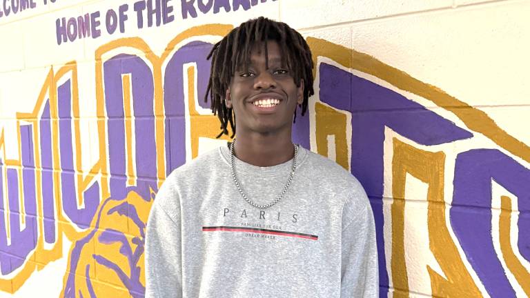 Warwick Valley Middle School eighth-grader Trystan Pierre who leadership shows on and off the football field.