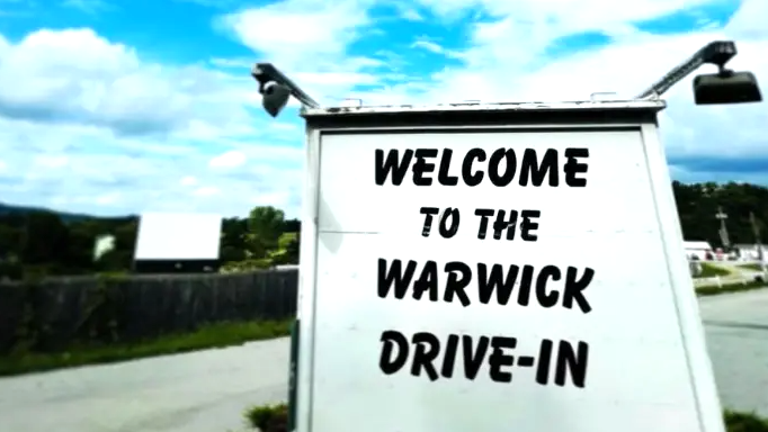 The sign greeting movie-goers.