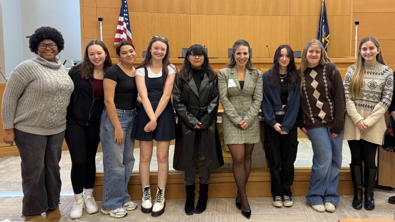 S.S. Seward’s Mock Trial Club members who attended Women in Law Day.