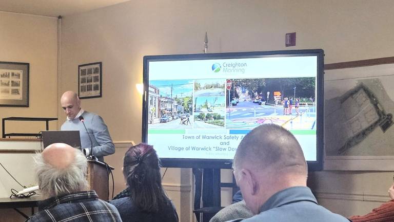 A Town of Warwick informational meeting was held on Jan. 30 to update the community on transportation safety initiatives.